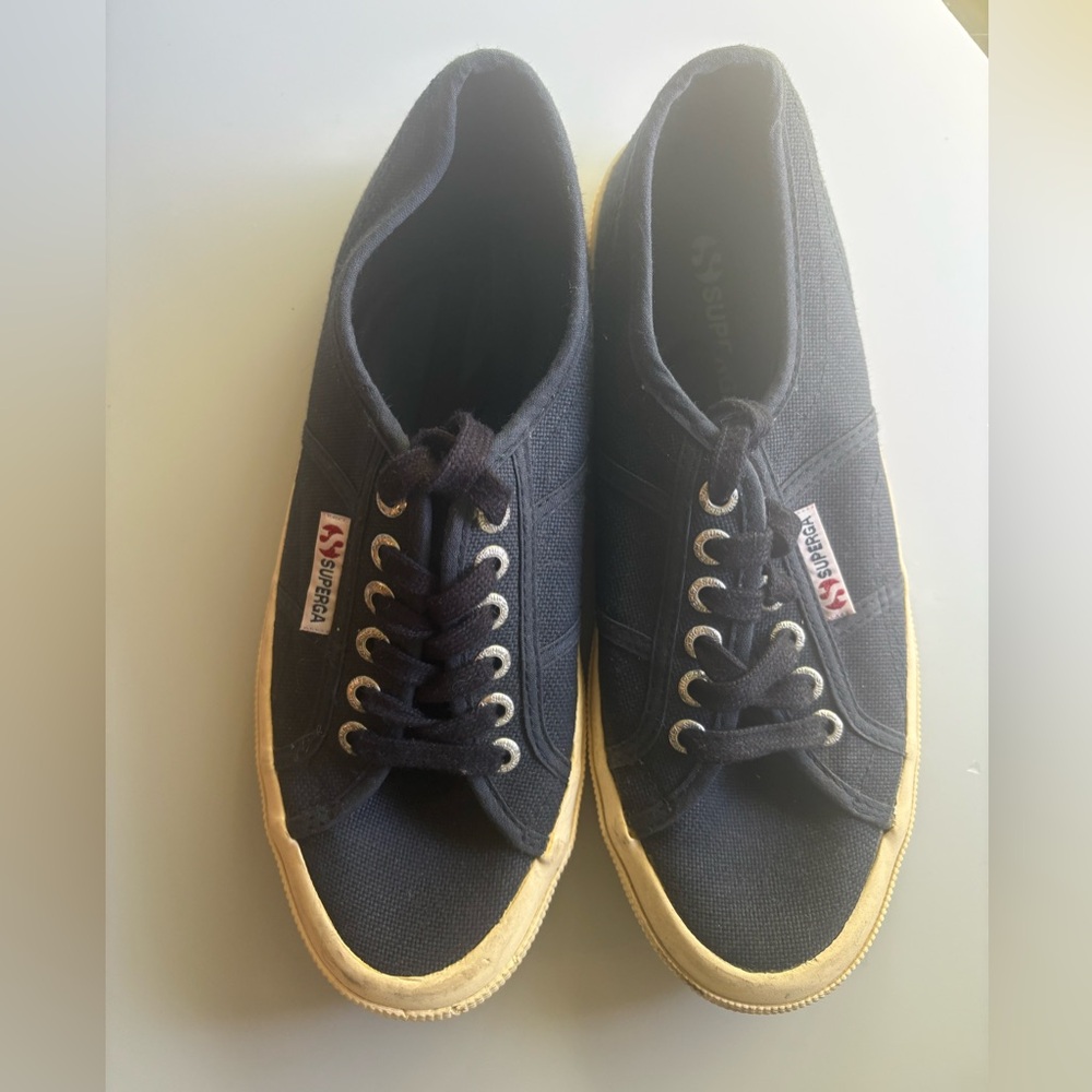 Superga Dark Blue Canvas Sneakers
